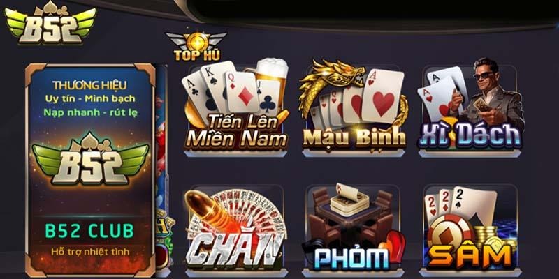 Hàng loạt trò chơi game bài đổi thưởng hấp dẫn có sẵn tại B52 Club   